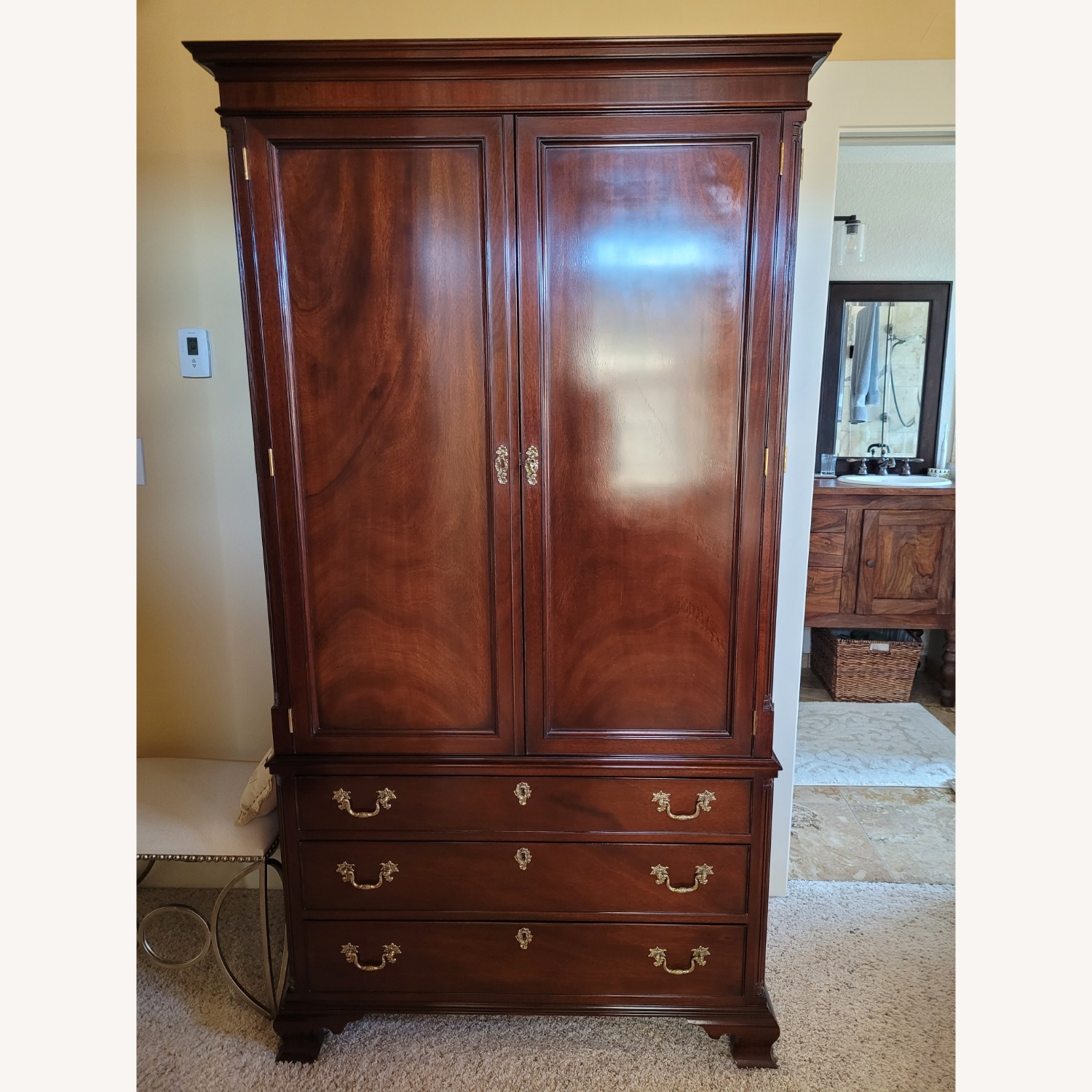 Kindel Furniture Mahogany Wood Armoire - image-1