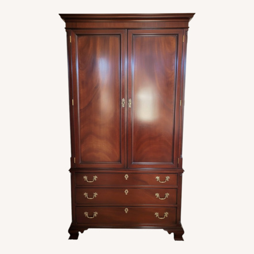 Used Kindel Furniture Mahogany Wood Armoire for sale on AptDeco