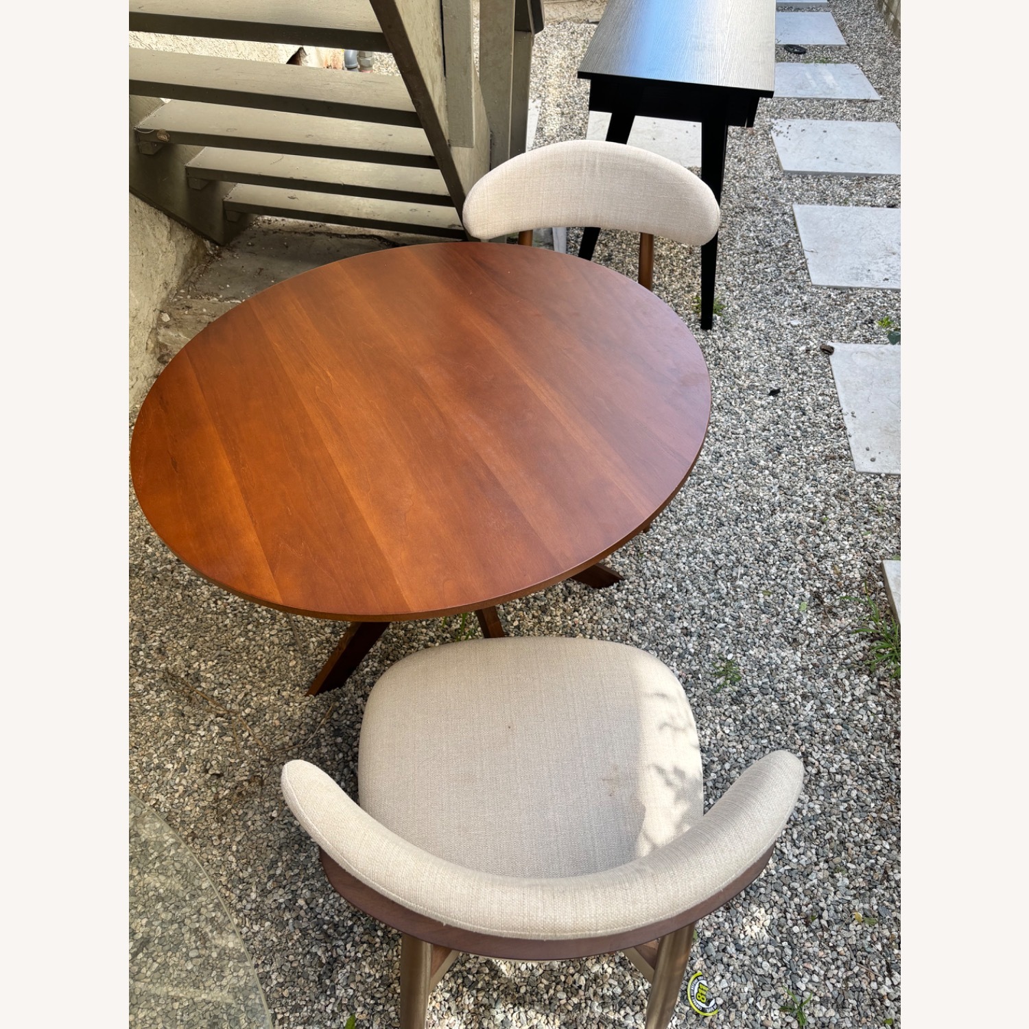 Light Brown Wood Dining Set - image-3