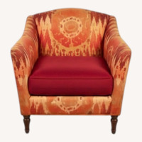 Boho Style Pink Red Patterned Comfy Armchair