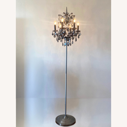 Used Restoration Hardware 19th C. Rococo Iron & Crystal Floor Lamp for sale on AptDeco