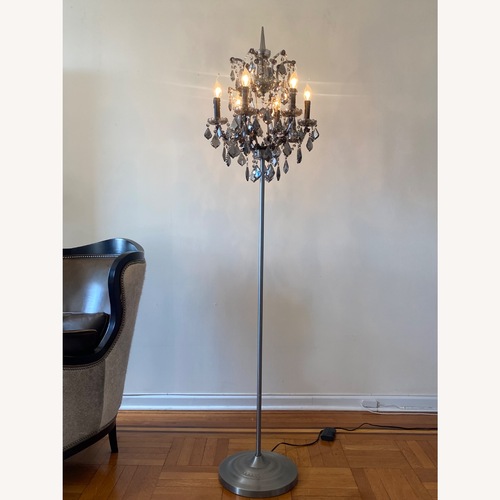 Used Restoration Hardware 19th C. Rococo Iron & Crystal Floor Lamp for sale on AptDeco