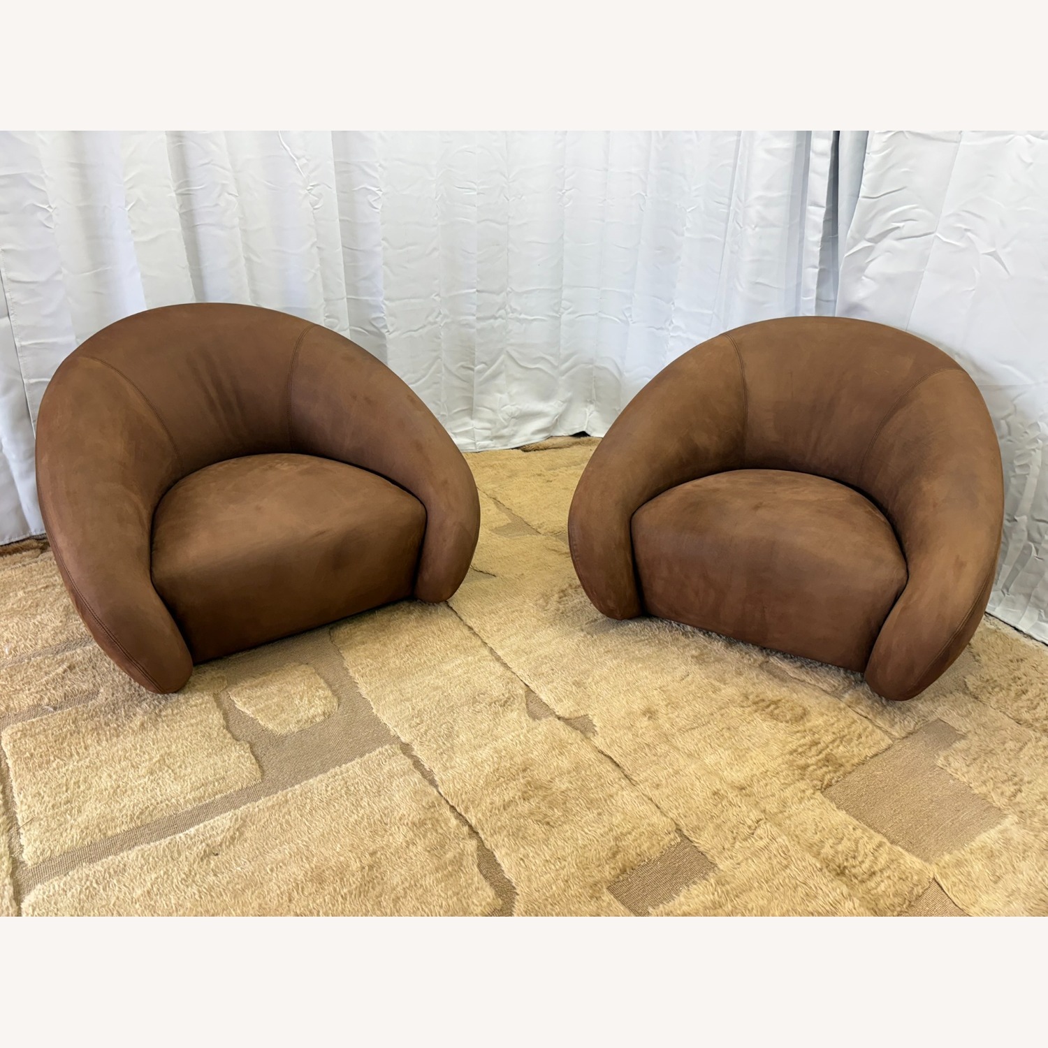 RH Reyna Leather Swivel Chairs (Set of 2) - image-22