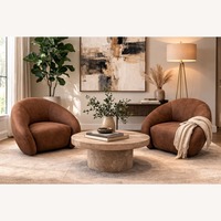 RH Reyna Leather Swivel Chairs (Set of 2)