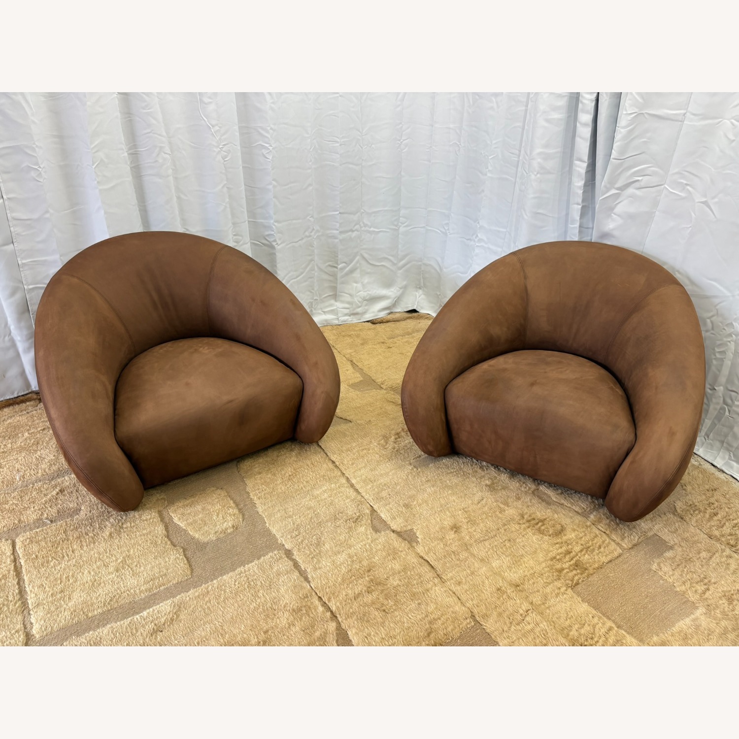 RH Reyna Leather Swivel Chairs (Set of 2) - image-14