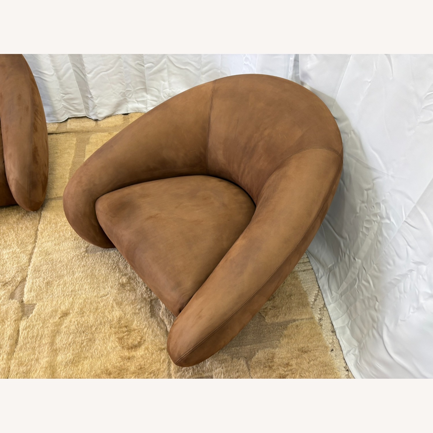 RH Reyna Leather Swivel Chairs (Set of 2) - image-2