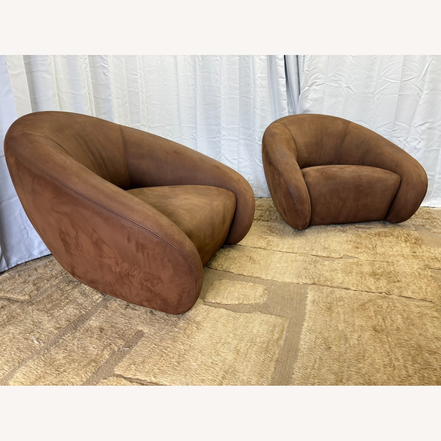 RH Reyna Leather Swivel Chairs (Set of 2) - image-21