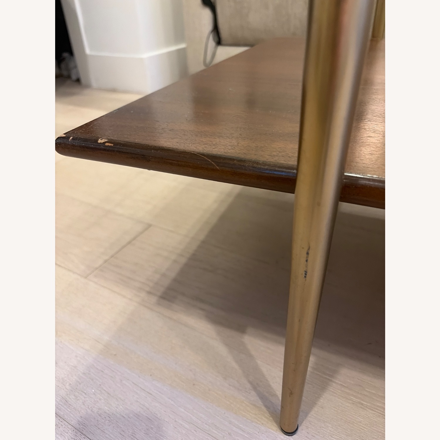 West Elm Dark Brown Glass Coffee Table - image-10