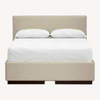 Pottery Barn Grey Queen Storage Bed