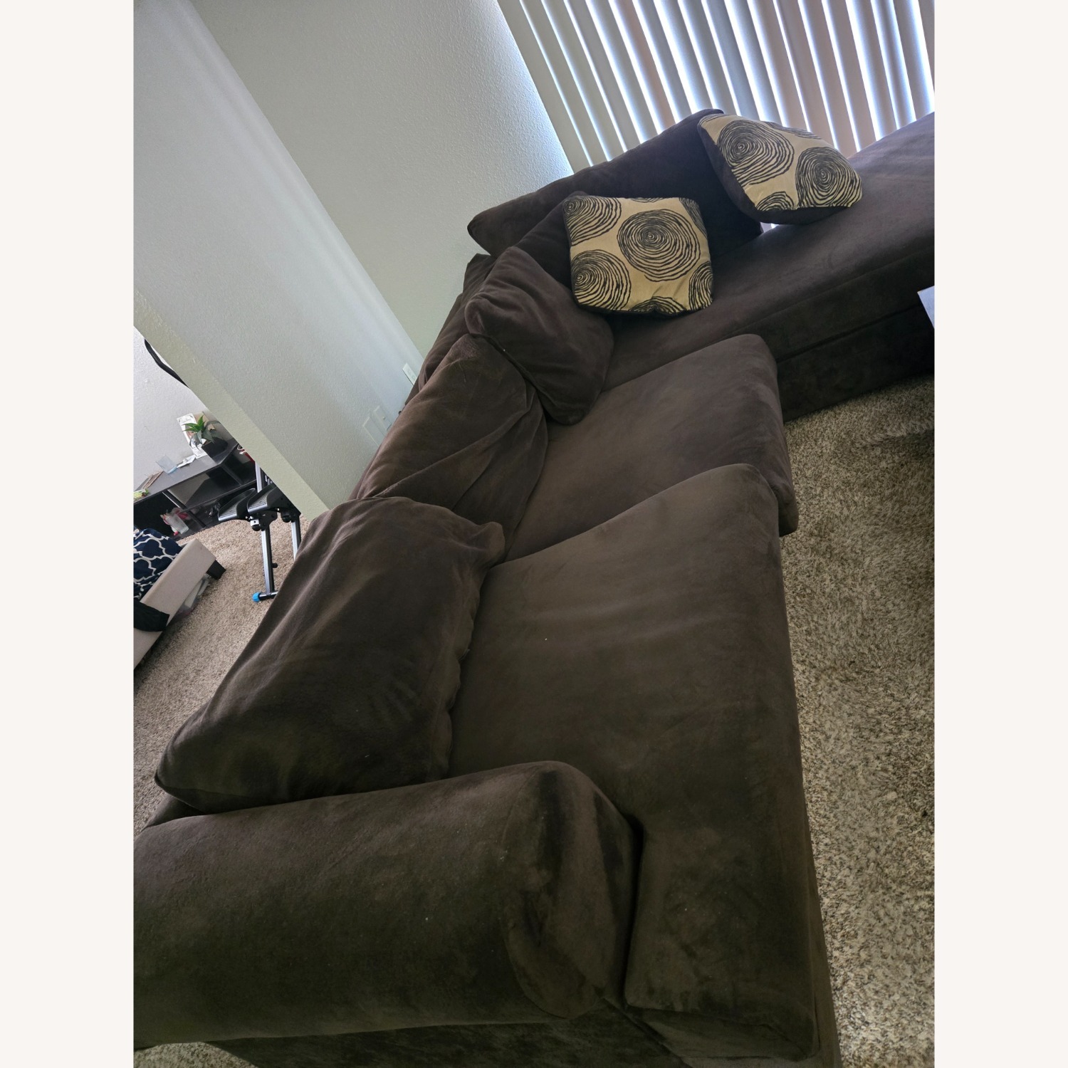 Dark Brown 3+ Seater Sofa - image-1