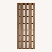 Crate & Barrel Batten Dark Brown Wall Panel Shelf