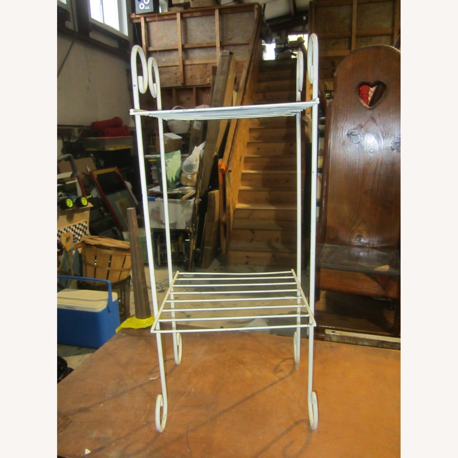 VTG Wire Rack Plant Shelf Cream White - image-3