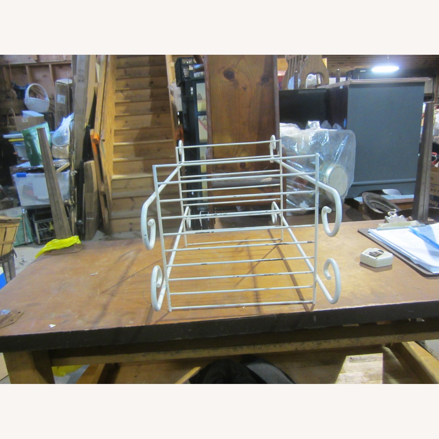 VTG Wire Rack Plant Shelf Cream White - image-5