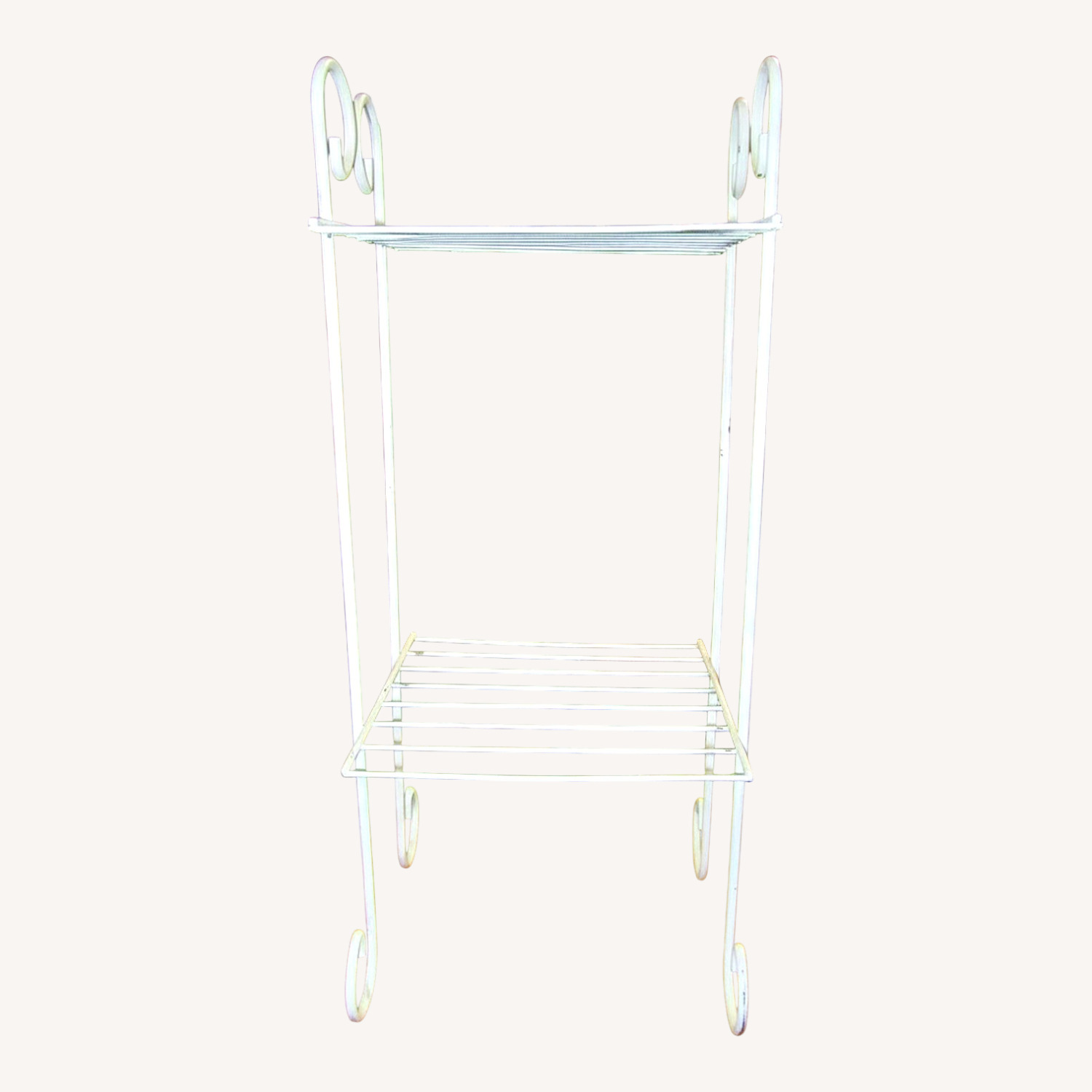 VTG Wire Rack Plant Shelf Cream White - image-0
