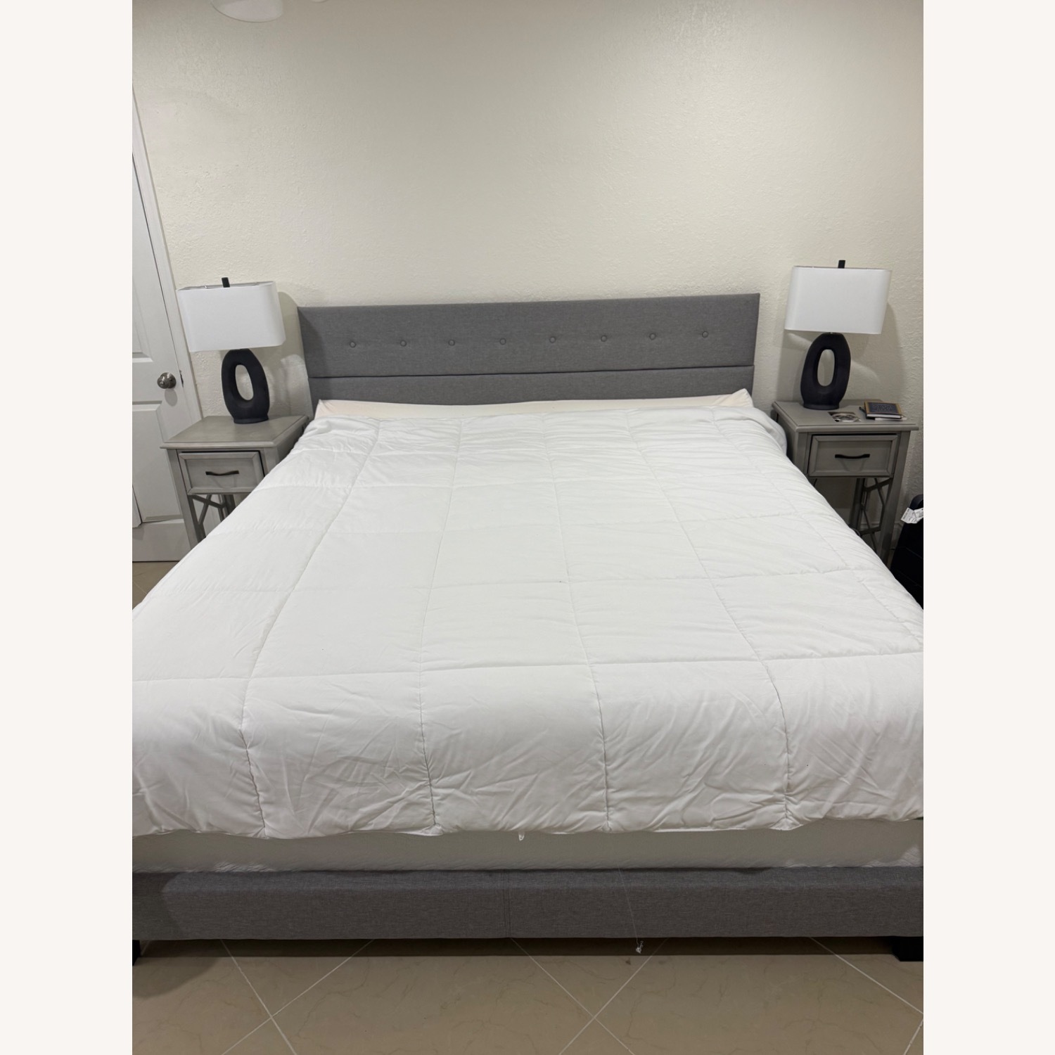 Wayfair Light Gray Fabric Headboard - image-1