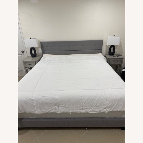 Used Wayfair Light Gray Fabric Headboard for sale on AptDeco