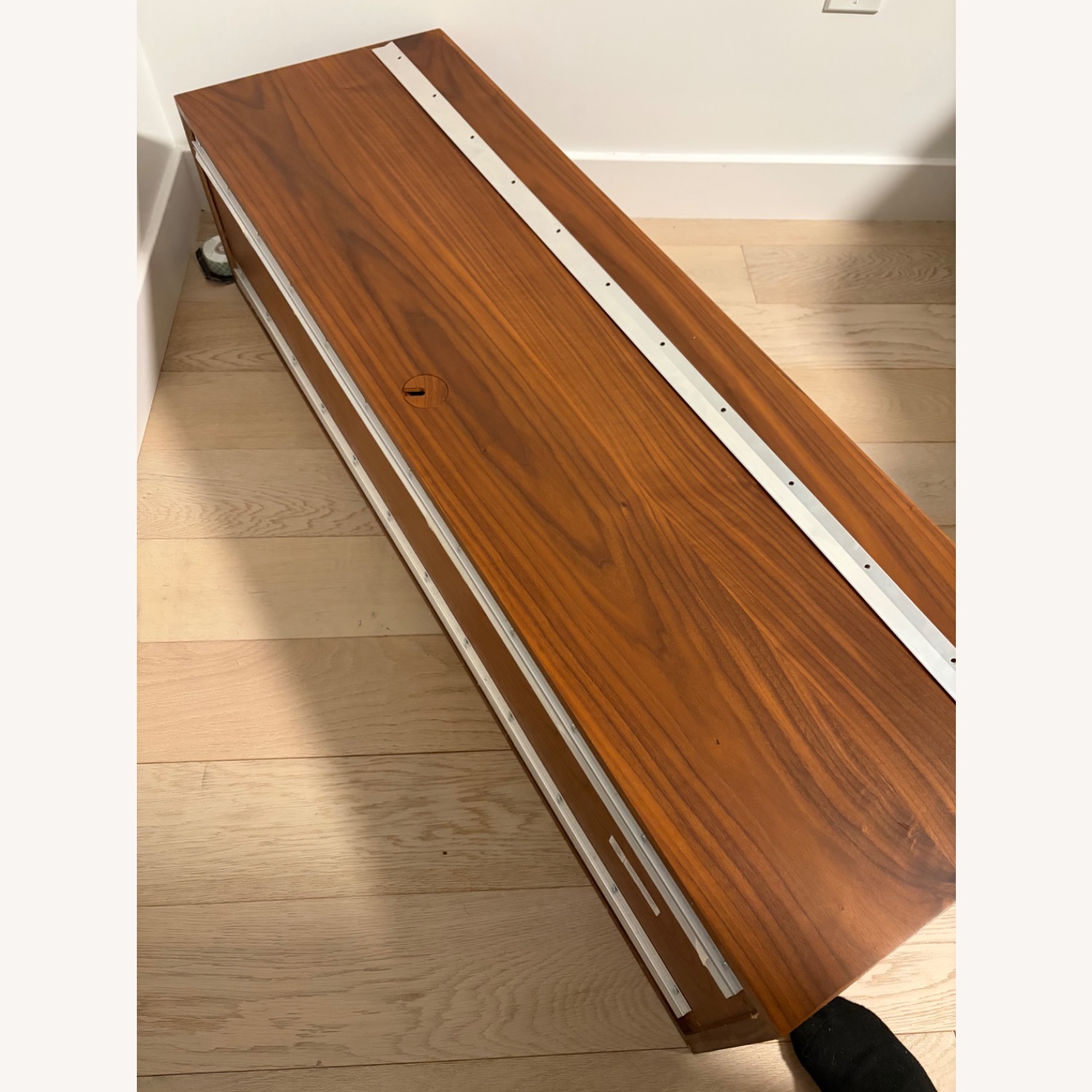 Crate & Barrel Aspect Dark Brown Wood Wall Unit - image-4