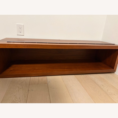 Used Crate & Barrel Aspect Dark Brown Wood Wall Unit for sale on AptDeco