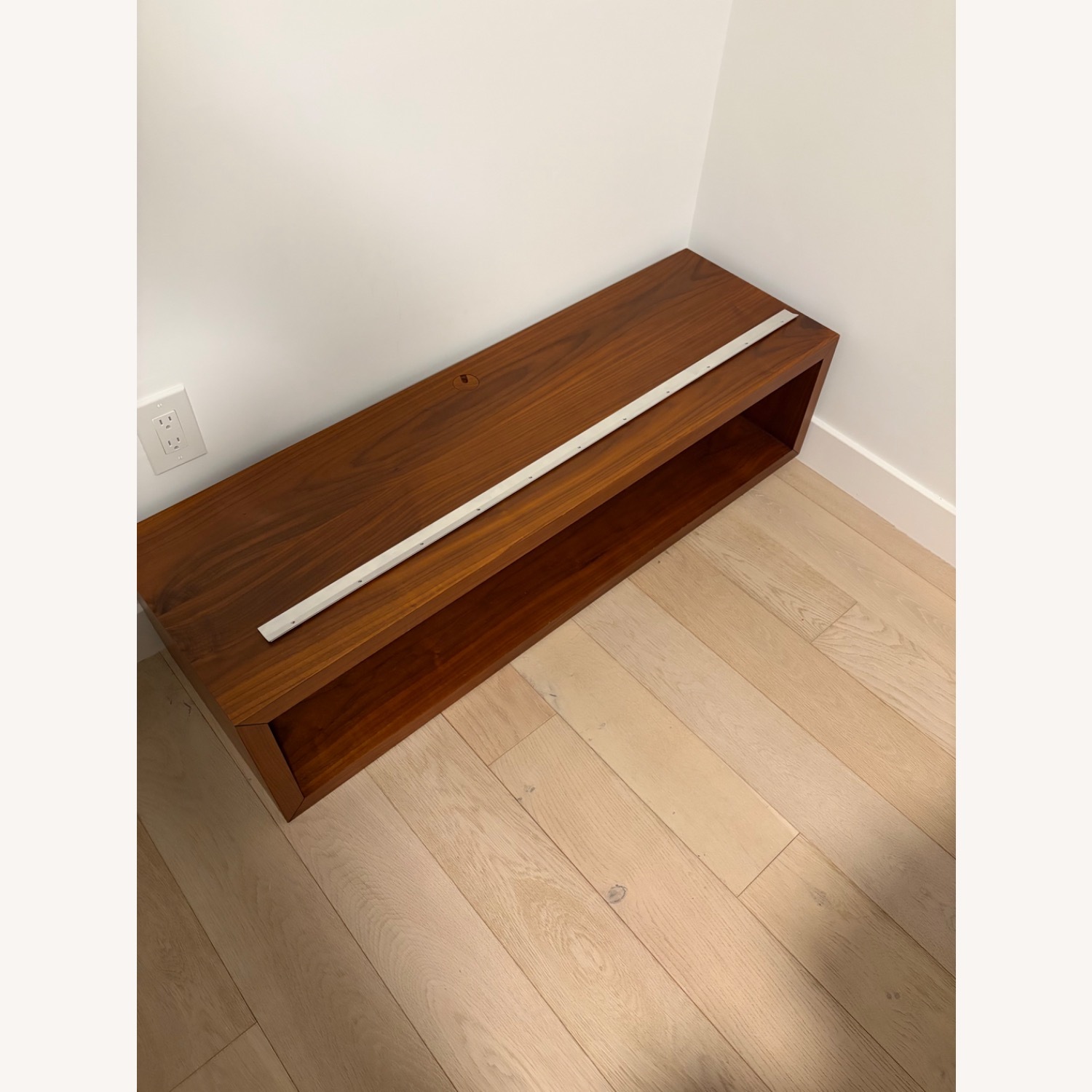 Crate & Barrel Aspect Dark Brown Wood Wall Unit - image-2