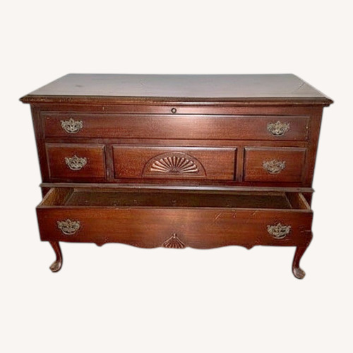 Used Lane Furniture Dark Brown Wood Chest for sale on AptDeco