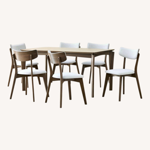 Used Wayfair Sleek Mid Century Inspired Dining Set for sale on AptDeco