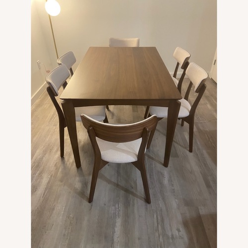 Used Wayfair Sleek Mid Century Inspired Dining Set for sale on AptDeco