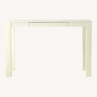 West Elm Parsons Gloss White Wood Desk 48"
