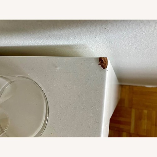 Used West Elm Parsons Gloss White Wood Desk 48" for sale on AptDeco