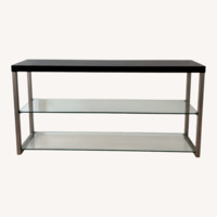 BoConcept Occa Glass Shelf Credenza with Wood Top