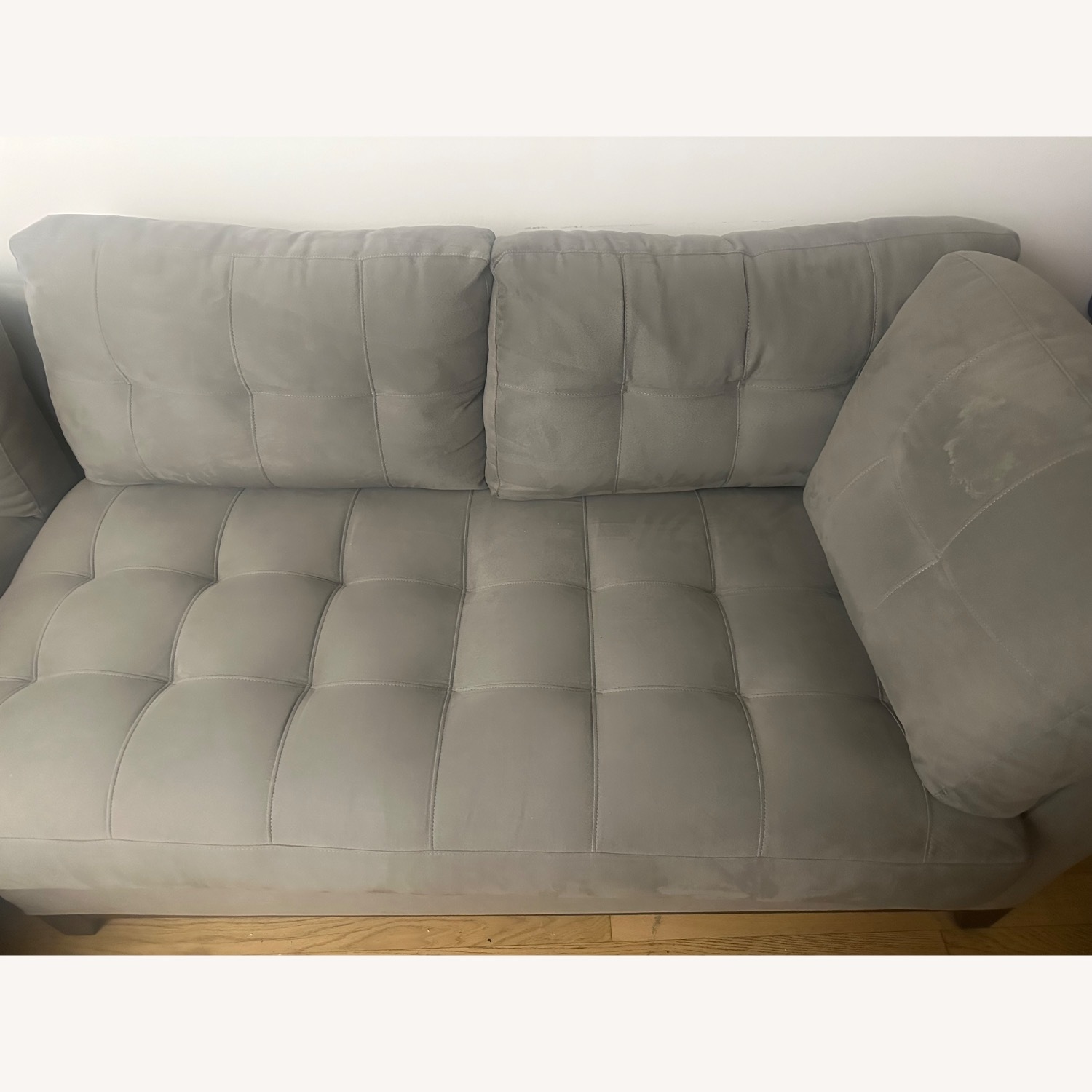 Raymour & Flanigan Light Gray Cityscape 2-pc. Sectional - image-5