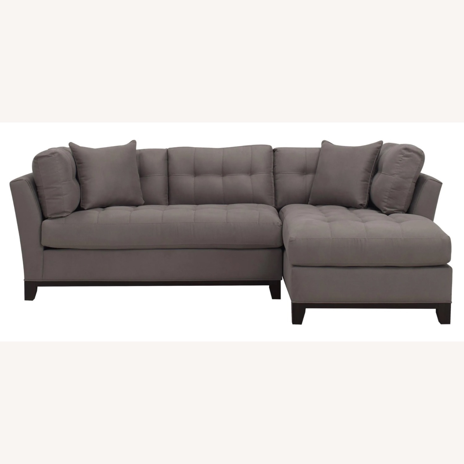 Raymour & Flanigan Light Gray Cityscape 2-pc. Sectional - image-3