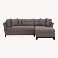 Raymour & Flanigan Light Gray Cityscape 2-pc. Sectional