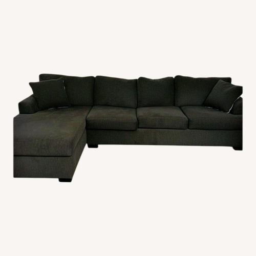 Used Living Spaces Dark Gray Fabric 3+ Piece Sectional for sale on AptDeco