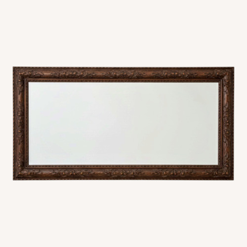 Used Carved and Beveled Wood Framed Wall Mirror for sale on AptDeco