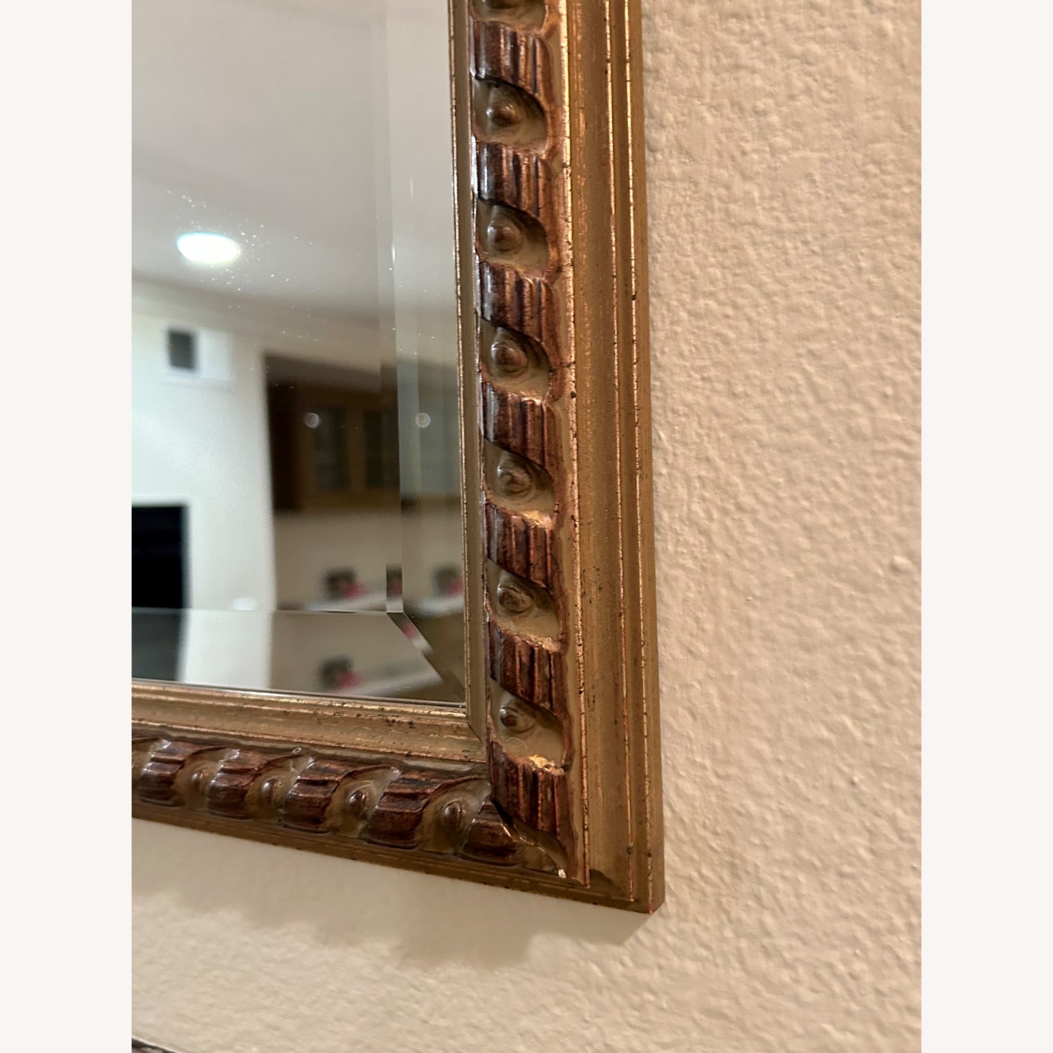 Carved and Beveled Wood Framed Wall Mirror - image-3