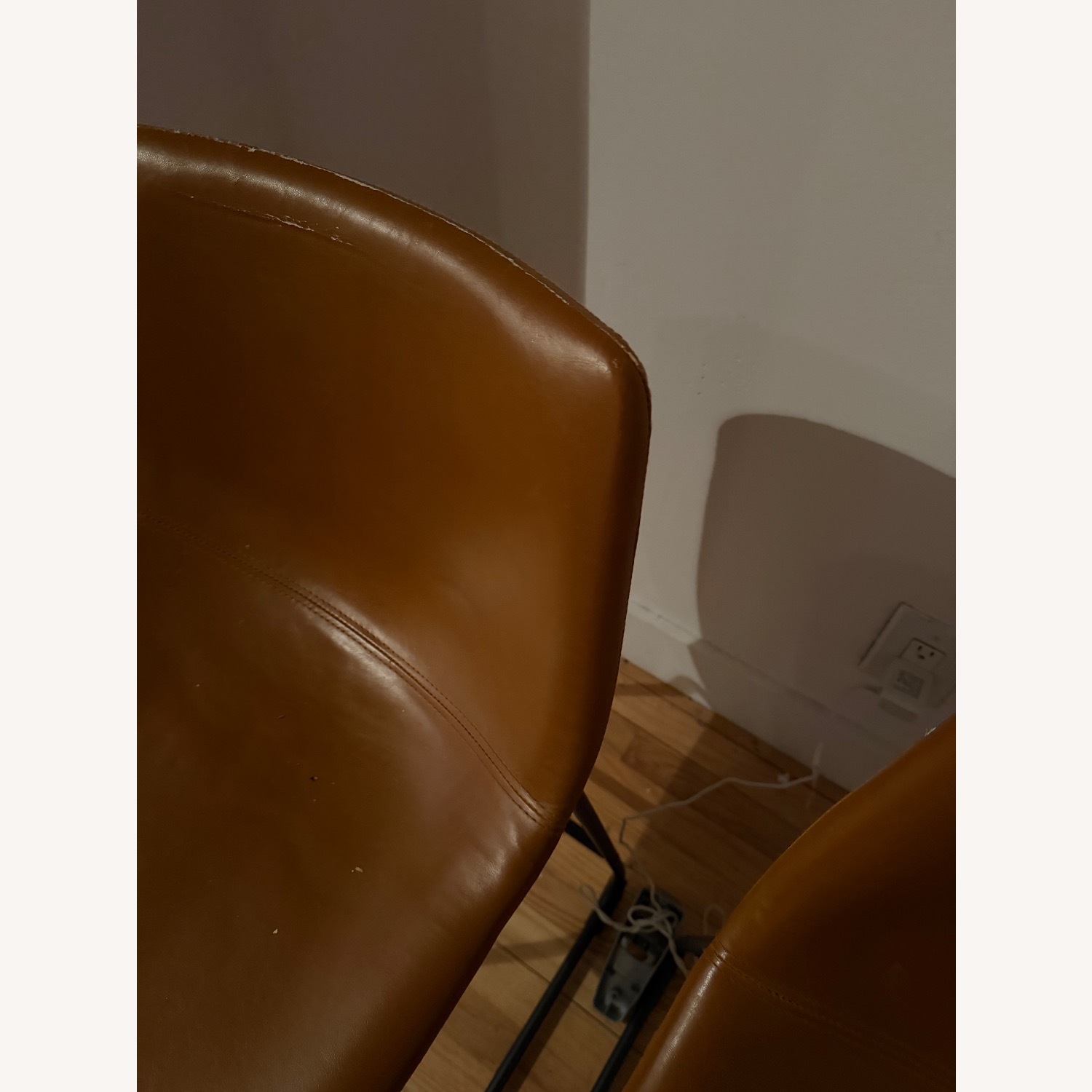 Light Brown Leather Armchair - image-5