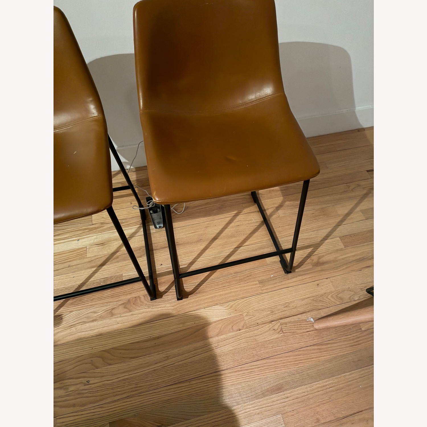 Light Brown Leather Armchair - image-3