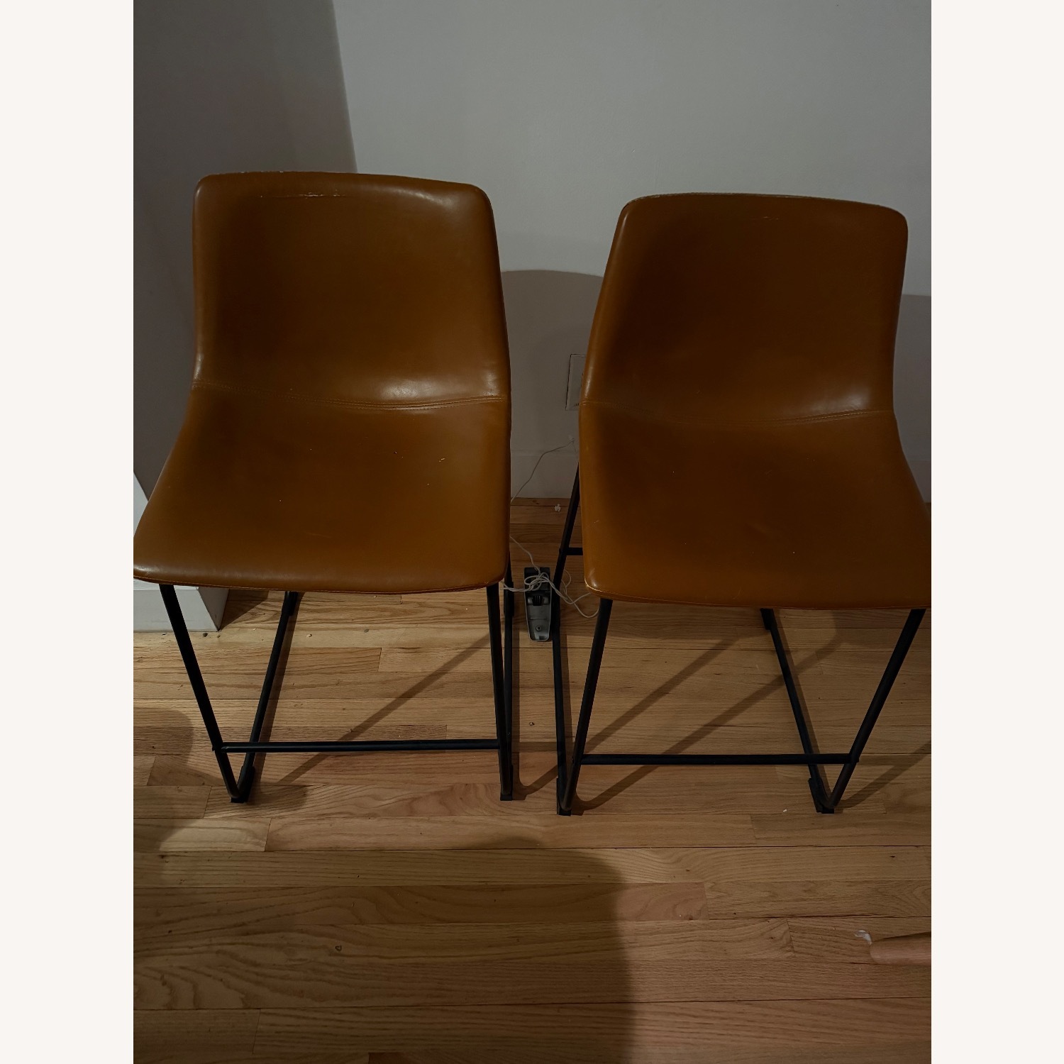 Light Brown Leather Armchair - image-1