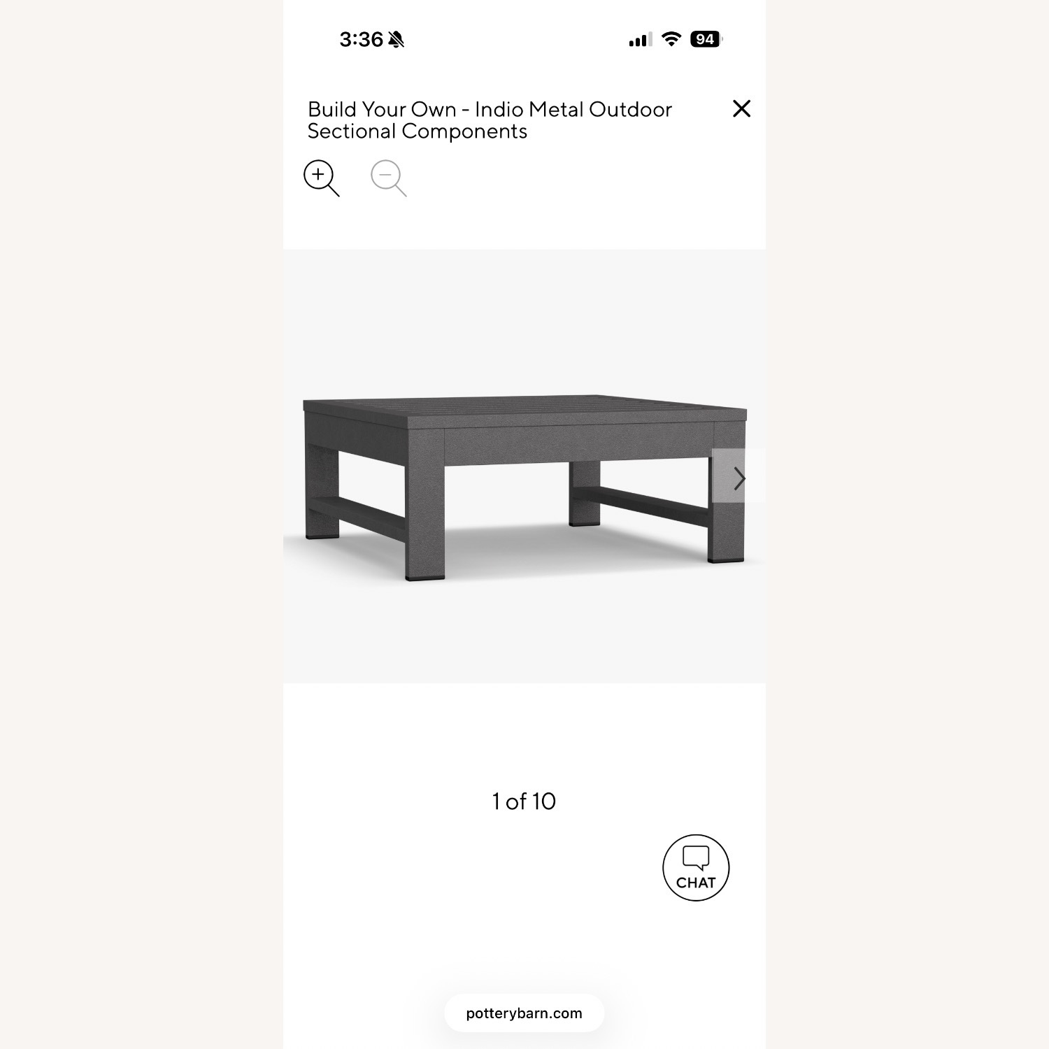 Pottery Barn Indio Metal Large Ottoman - image-4