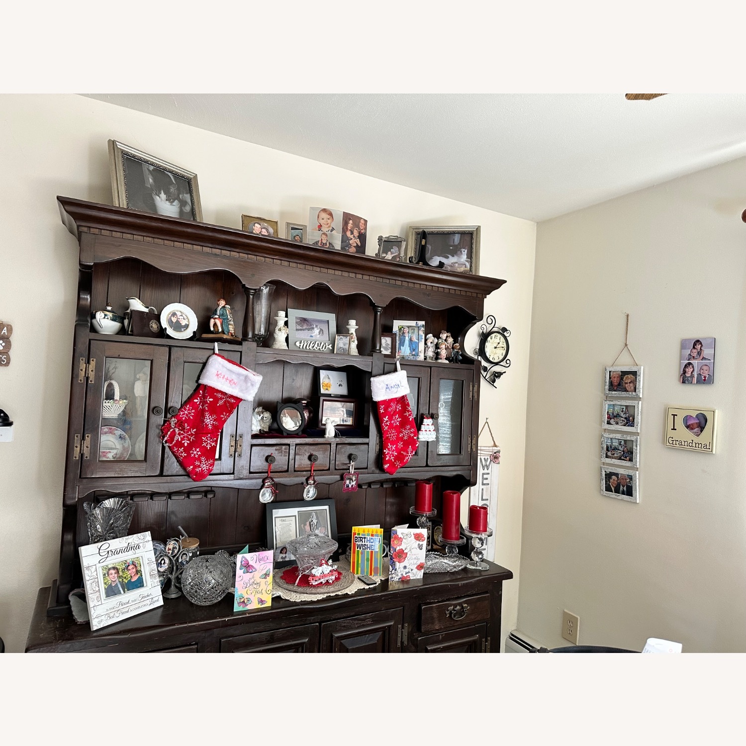 Solid Pine 2 Pc Hutch - image-1