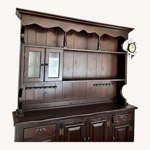 Used Solid Pine 2 Pc Hutch for sale on AptDeco