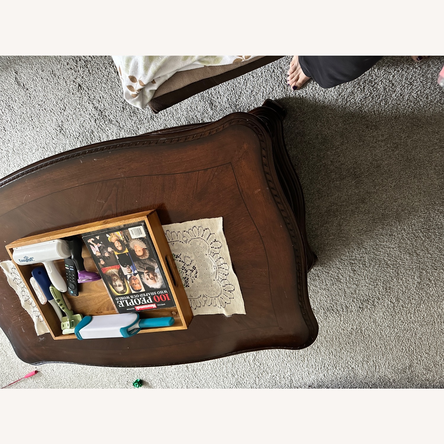 Solid Cherry Wood Coffee Table  - image-3