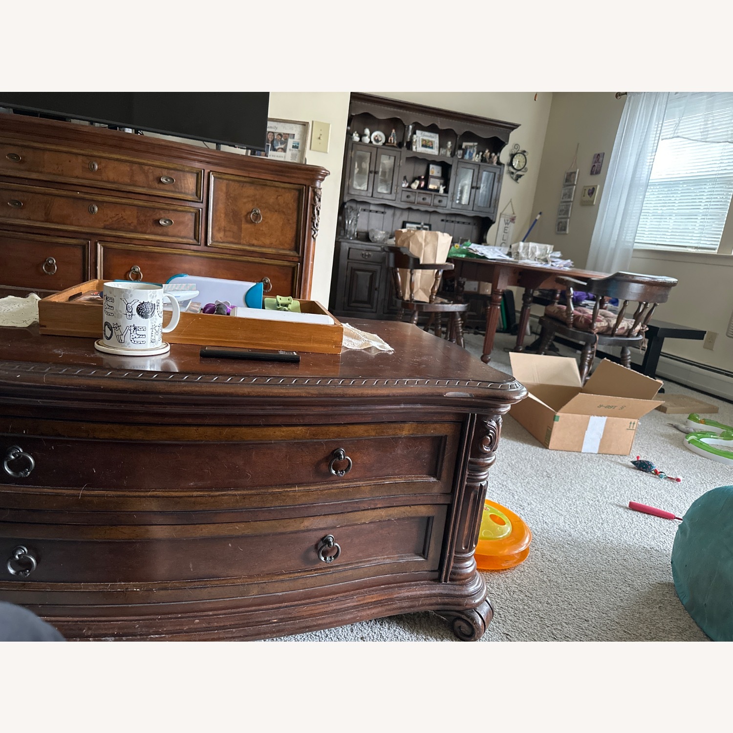 Solid Cherry Wood Coffee Table  - image-5