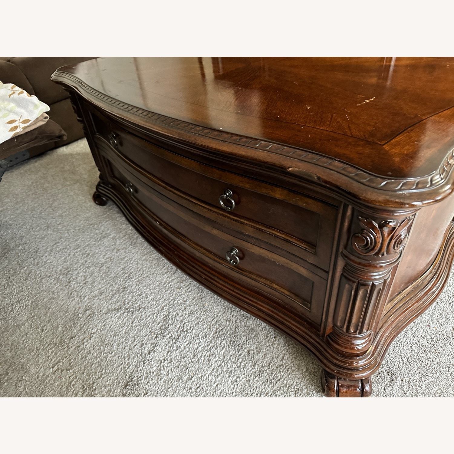 Solid Cherry Wood Coffee Table  - image-1