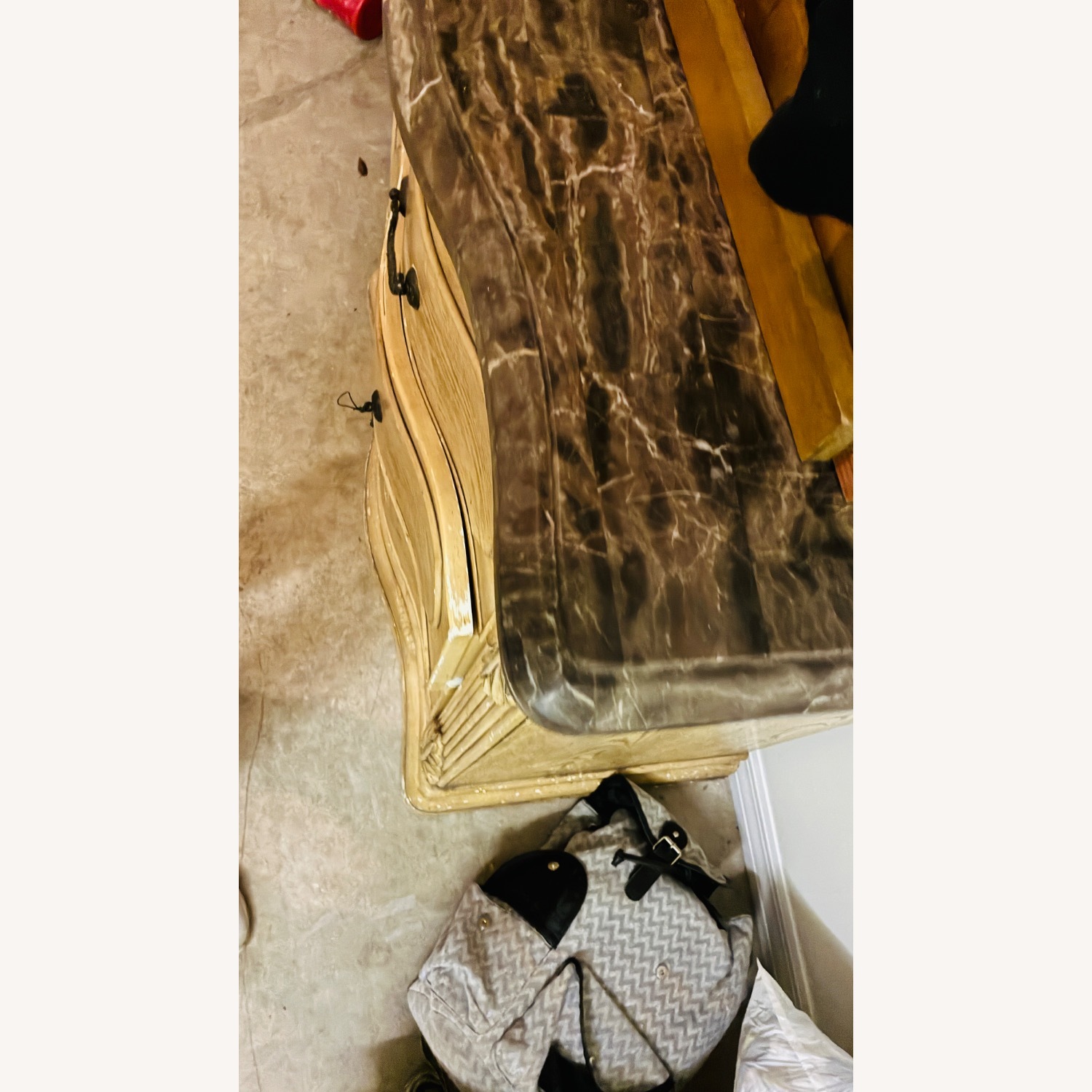 Ashley Furniture Dark Brown Marble Dresser - image-3