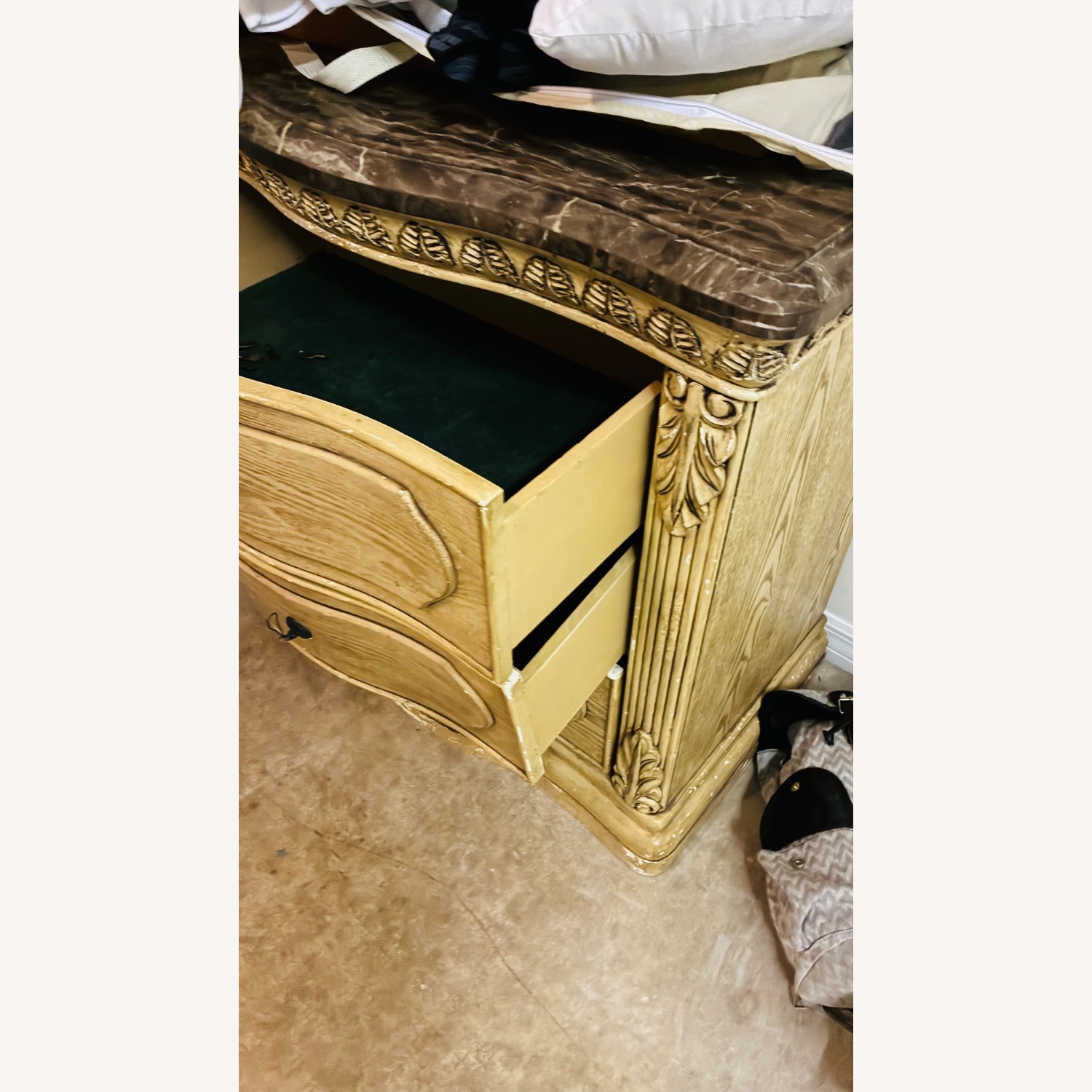 Ashley Furniture Dark Brown Marble Dresser - image-4