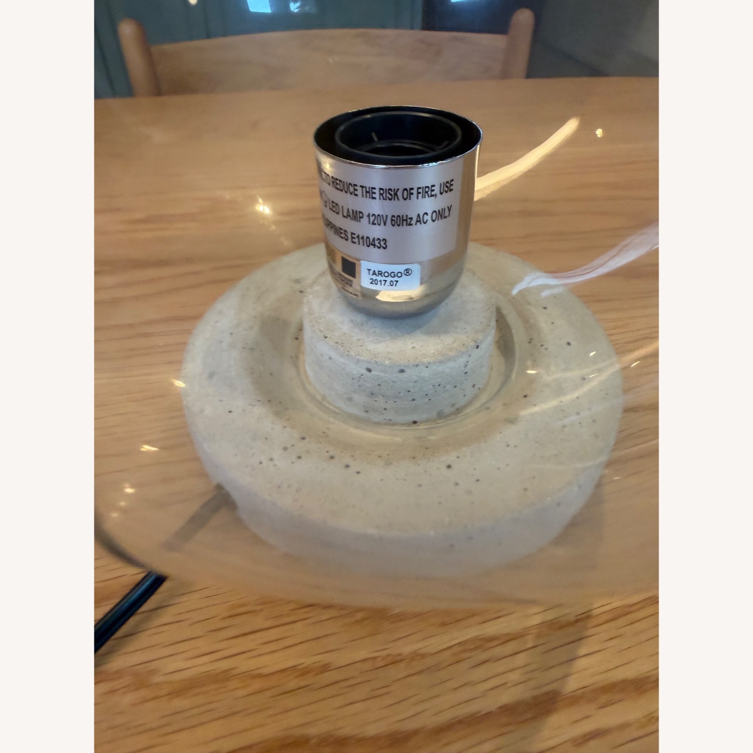 Tarogo Transparent Glass Table Lamp - image-4