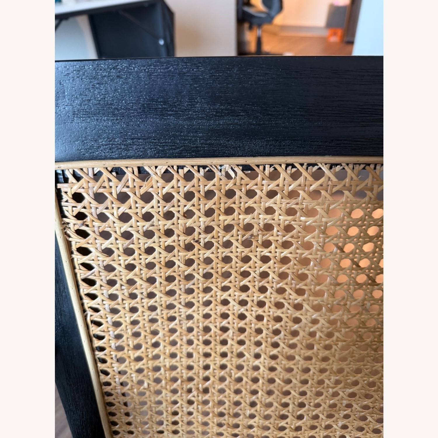 Modern Cane Back Accent Chair Set - image-4