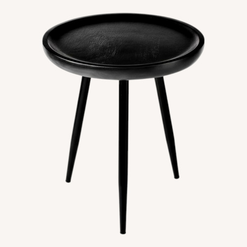 Used Dilan Tri Pin Black Wood Side Table for sale on AptDeco