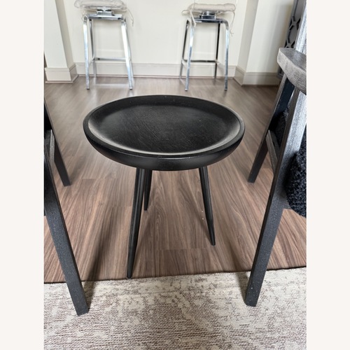 Used Dilan Tri Pin Black Wood Side Table for sale on AptDeco